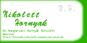 nikolett hornyak business card